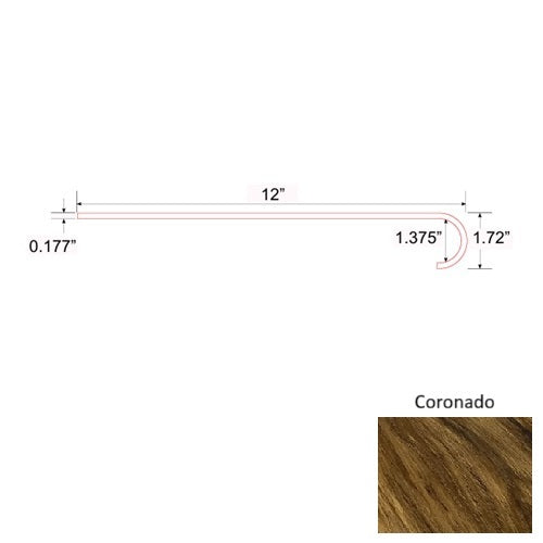 Topaz Vinyl Coronado Round Stair Tread Quartz Enhanced UV Coating 1