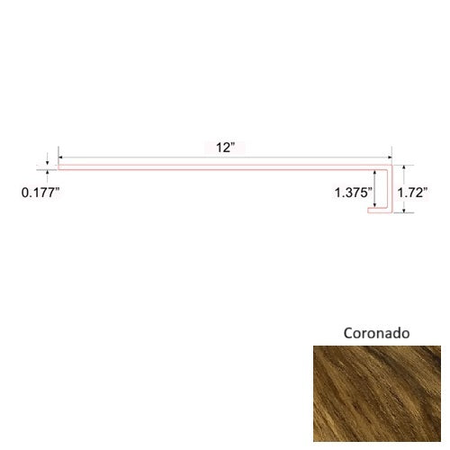 Topaz Vinyl Coronado Square Stair Tread Quartz Enhanced UV Coating 1