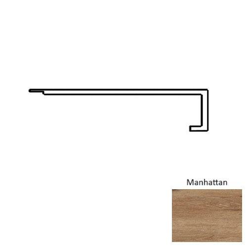 Topaz Vinyl Manhattan Square Flush Stair Nose Quartz Enhanced UV Coating 1