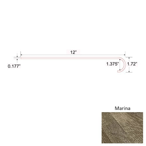 Topaz Vinyl Marina Round Stair Tread Quartz Enhanced UV Coating 1