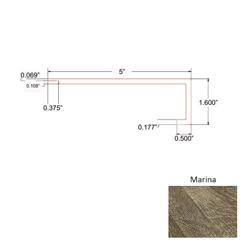 Topaz Vinyl Marina Square Flush Stair Nose Quartz Enhanced UV Coating 1