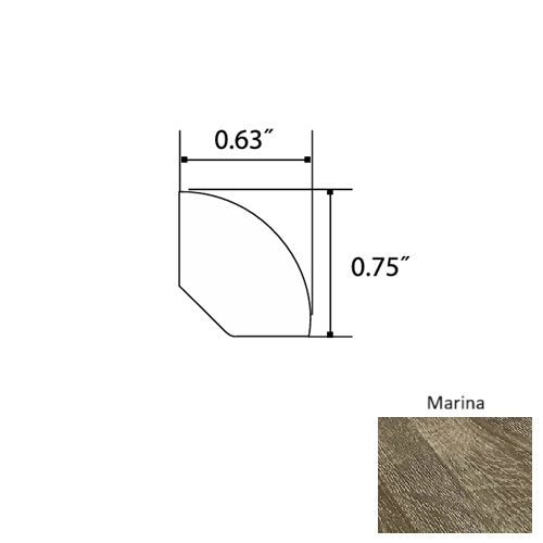 Topaz Vinyl Marina Quarter Round Quartz Enhanced UV Coating 1