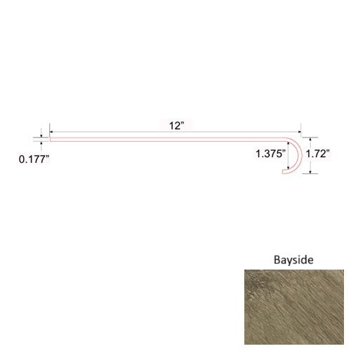 Topaz Vinyl Bayside Round Stair Tread Quartz Enhanced UV Coating 1