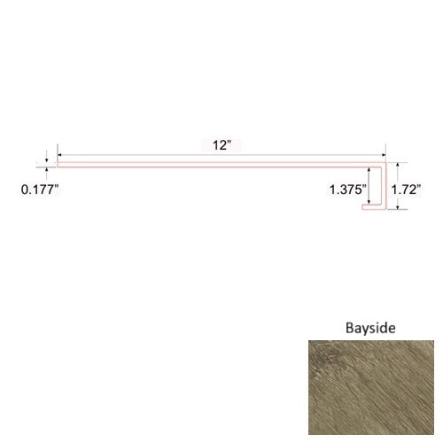 Topaz Vinyl Bayside Square Stair Tread Quartz Enhanced UV Coating 1