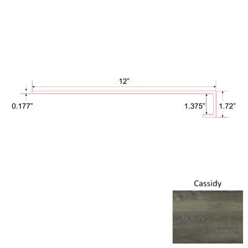 Crystal Vinyl Cassidy Square Stair Tread Mineral Enhanced UV Coating 1