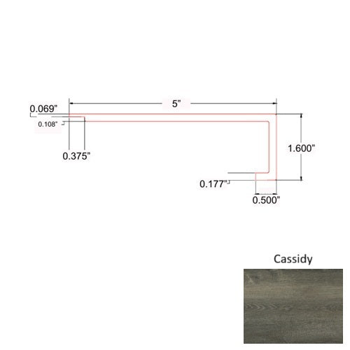 Crystal Vinyl Cassidy Square Flush Stair Nose Mineral Enhanced UV Coating 1