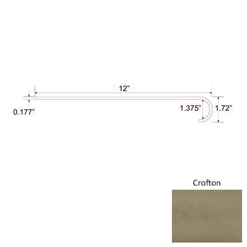 Crystal Vinyl Crofton Round Stair Tread Mineral Enhanced UV Coating 1