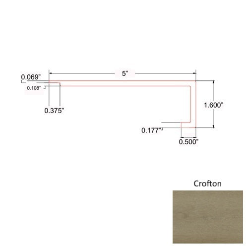 Crystal Vinyl Crofton Square Flush Stair Nose Mineral Enhanced UV Coating 1
