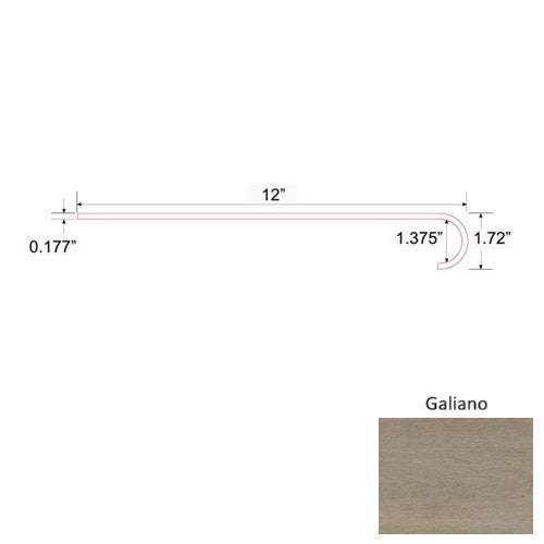 Crystal Vinyl Galiano Round Stair Tread Mineral Enhanced UV Coating 1