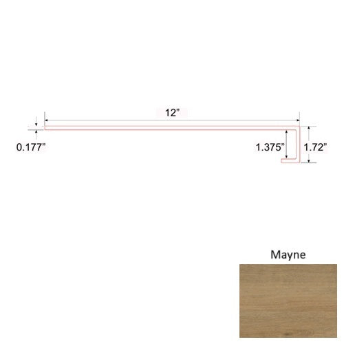 Crystal Vinyl Mayne Square Stair Tread Mineral Enhanced UV Coating 1