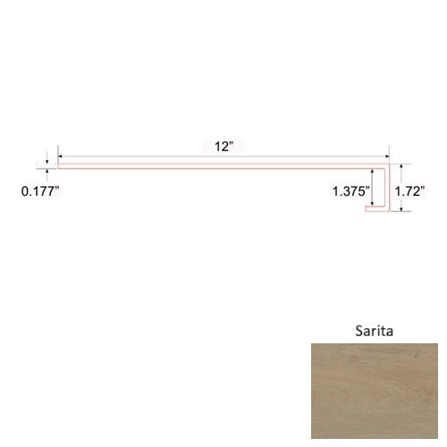 Crystal Vinyl Sarita Square Stair Tread Mineral Enhanced UV Coating 1