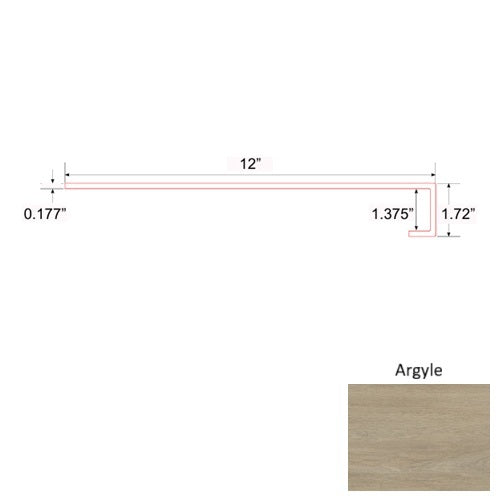 Crystal Vinyl Argyle Square Stair Tread Mineral Enhanced UV Coating 1