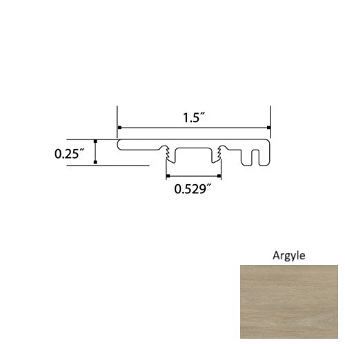 Crystal Vinyl Argyle End Cap Mineral Enhanced UV Coating 1