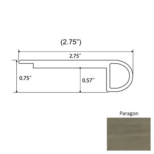 Diamond Vinyl Paragon Round Flush Stair Nose Commercial Ceramic Bead UV Coating 1
