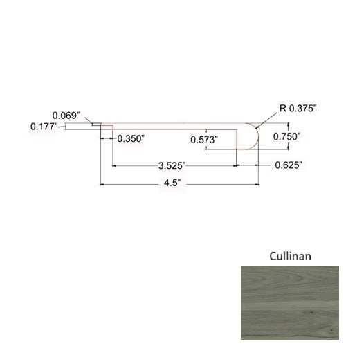 Diamond Vinyl Cullinan Round Flush Stair Nose Commercial Ceramic Bead UV Coating 1