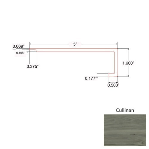 Diamond Vinyl Cullinan Square Flush Stair Nose Commercial Ceramic Bead UV Coating 1