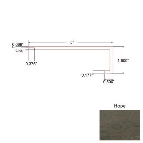 Diamond Vinyl Hope Square Flush Stair Nose Commercial Ceramic Bead UV Coating 1