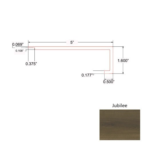 Diamond Vinyl Jubille Square Flush Stair Nose Commercial Ceramic Bead UV Coating 1