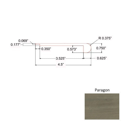 Diamond Vinyl Paragon Round Flush Stair Nose Commercial Ceramic Bead UV Coating 1