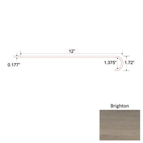 Onyx Vinyl Brighton Round Stair Tread Quartz Enhanced UV Coating 1