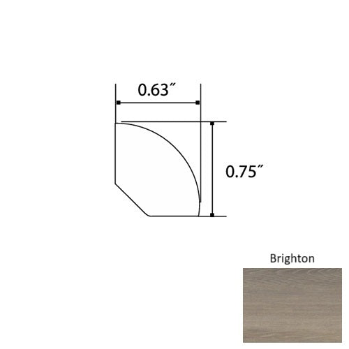 Onyx Vinyl Brighton Quarter Round Quartz Enhanced UV Coating 1