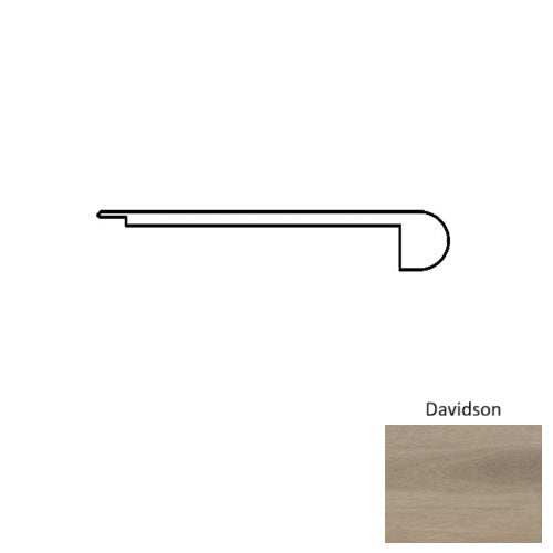 Onyx Vinyl Davidson Round Flush Stair Nose Quartz Enhanced UV Coating 1