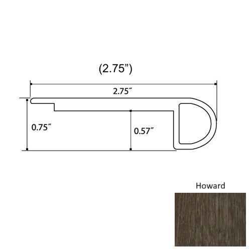 Onyx Vinyl Howard Round Flush Stair Nose Quartz Enhanced UV Coating 1