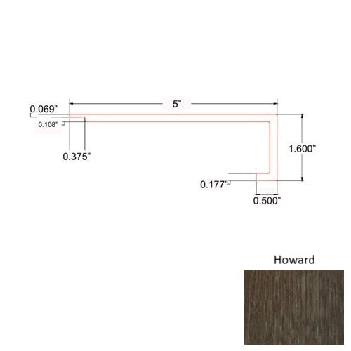 Onyx Vinyl Howard Square Flush Stair Nose Quartz Enhanced UV Coating 1