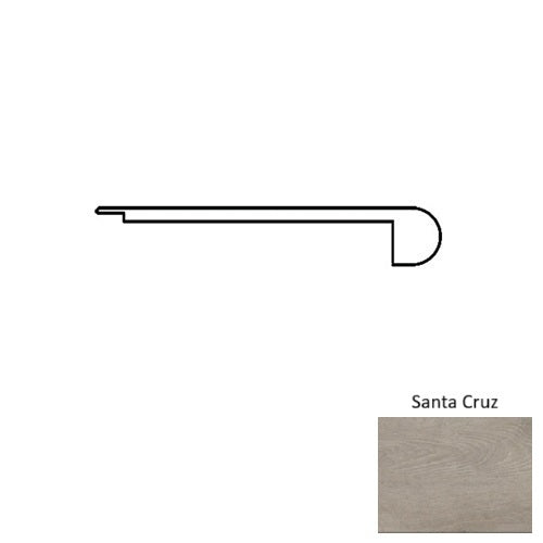 Onyx Vinyl Santa Cruz Round Flush Stair Nose Quartz Enhanced UV Coating 1