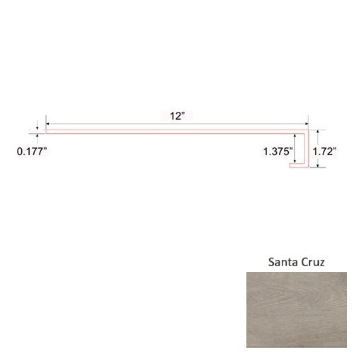 Onyx Vinyl Santa Cruz Square Stair Tread Quartz Enhanced UV Coating 1