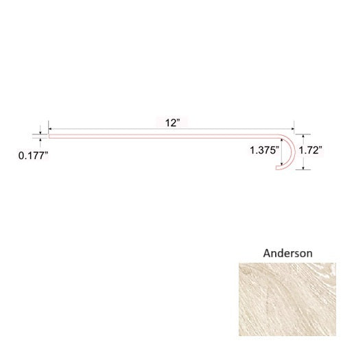 Sapphire Vinyl Mitchell Round Stair Tread Quartz Enhanced UV Coating 1