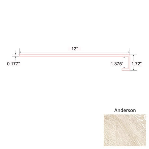 Sapphire Vinyl Anderson Square Stair Tread Quartz Enhanced UV Coating 1