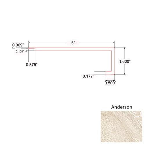 Sapphire Vinyl Anderson Square Flush Stair Nose Quartz Enhanced UV Coating 1