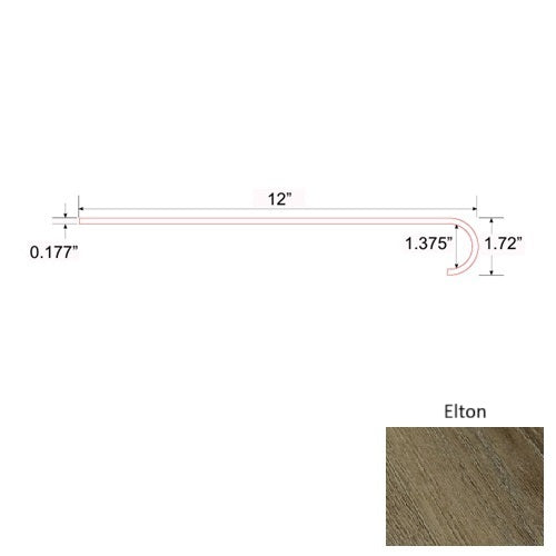 Sapphire Vinyl Elton Round Stair Tread Quartz Enhanced UV Coating 1