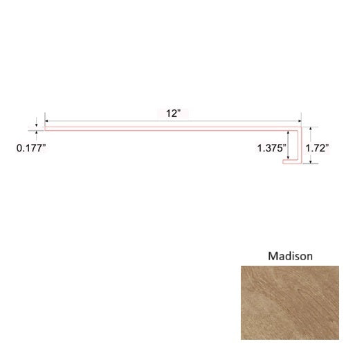 Sapphire Vinyl Madison Square Stair Tread Quartz Enhanced UV Coating 1