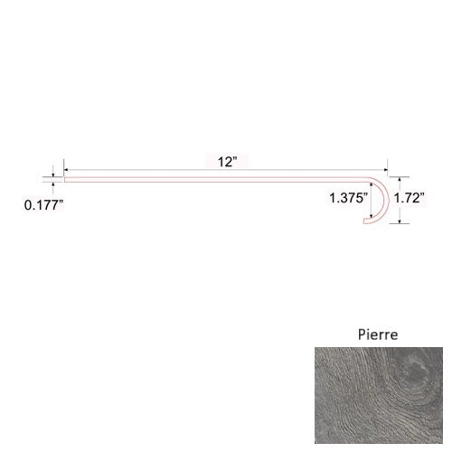 Sapphire Vinyl Pierre Round Stair Tread Quartz Enhanced UV Coating 1
