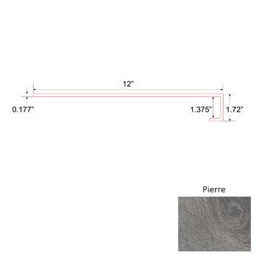 Sapphire Vinyl Pierre Square Stair Tread Quartz Enhanced UV Coating 1