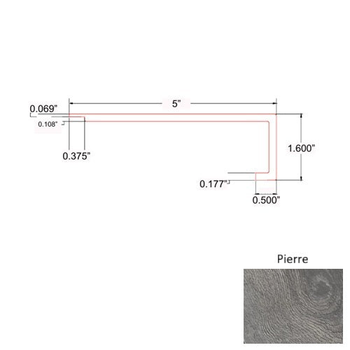 Sapphire Vinyl Pierre Square Flush Stair Nose Quartz Enhanced UV Coating 1