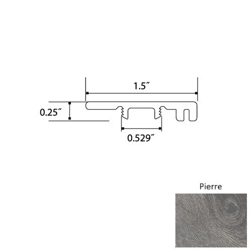 Sapphire Vinyl Pierre End Cap Quartz Enhanced UV Coating 1