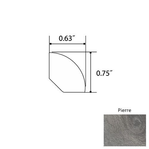 Sapphire Vinyl Pierre Quarter Round Quartz Enhanced UV Coating 1