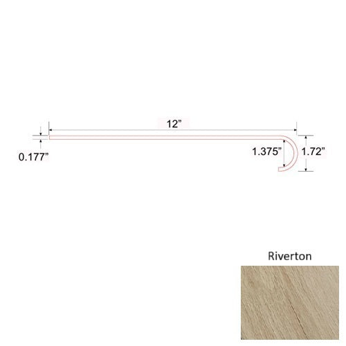 Sapphire Vinyl Riverton Round Stair Tread Quartz Enhanced UV Coating 1