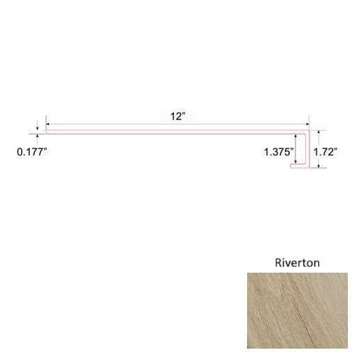 Sapphire Vinyl Riverton Square Stair Tread Quartz Enhanced UV Coating 1