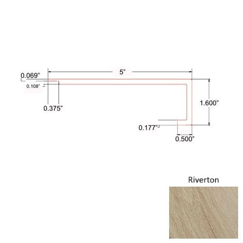 Sapphire Vinyl Riverton Square Flush Stair Nose Quartz Enhanced UV Coating 1