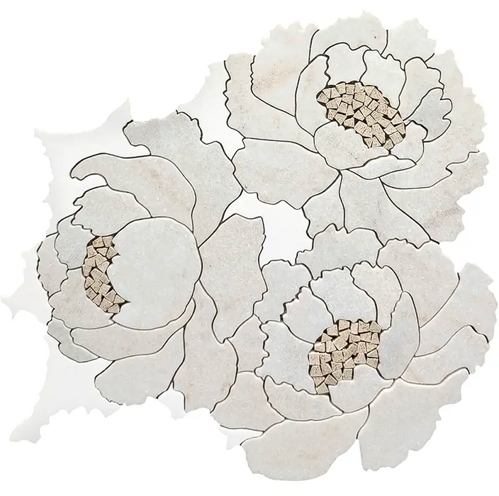 Skalini Majesty Genevieve Marble & Natural Stone Mosaic - 15" x 15.7"
