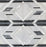 Full Sheet Sample - Geometric Border Marble Mosaic - 12" x 12" x 3/8" Polished