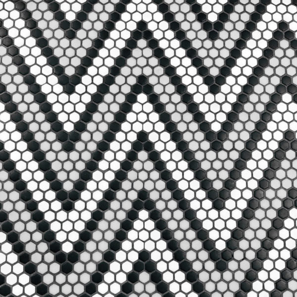 Geometro Amiens Classic Matte Recycled Glass Mosaic - 11 3/8" x 13 3/4" x 1/4"