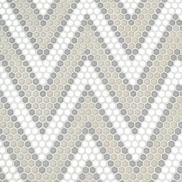 Geometro Amiens Country Matte Recycled Glass Mosaic - 11 3/8" x 13 3/4" x 1/4"
