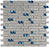 Full Sheet Sample - Glitz Lapis Mixed Linear Glass Mosaic - 12" x 12" Glossy