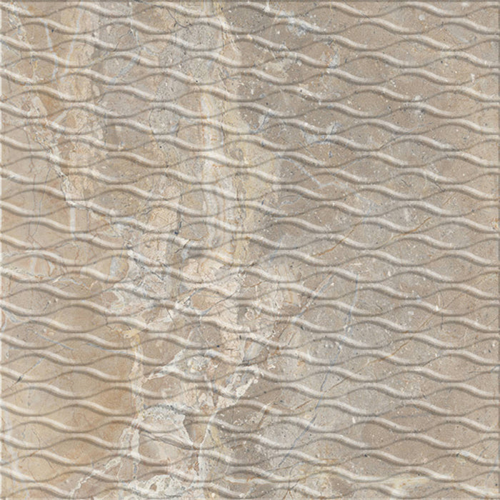 Full Tile Sample - Golden Age Beige Deco Porcelain Tile - 12" x 24" x 9 MM Matte