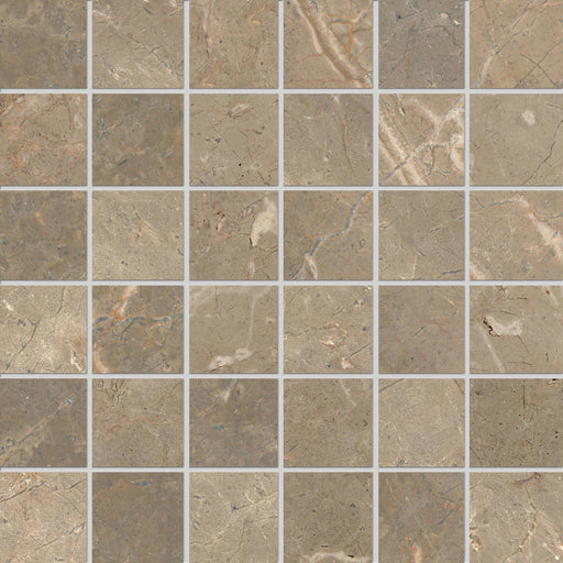 Full Sheet Sample - Golden Age Beige Porcelain Mosaic - 12" x 12" x 9 MM Matte